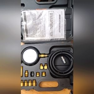 Pittsburgh automotive engine oil pressure tester gauge case kit 12pc set.